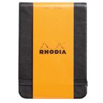 Rhodia Boutique Webnotebook İtalyan Deri Kısa Kenarlı Siyah Sert Kapak Ciltli Çizgili Defter