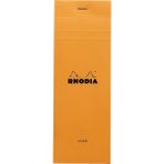 Rhodia Classic Üstten Zımbalı 7,4 x 21 Çizgili Defter Turuncu