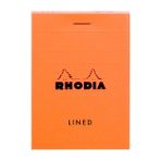 Rhodia Classic Üstten Zımbalı A7 Çizgili Defter Turuncu