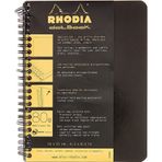 Rhodia Noktalı Siyah 160x210 mm Spiralli Defter
