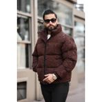 Rhones Erkek Dik Yaka Kışlık Flok Mont - Kahve - XL