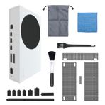 RHOTALL Toz Filtresi Kapak Seti, Xbox Serisi S için Silikon Toz Tapaları, Ana Bağlantı Noktaları için Toz Geçirmez Aksesuarlar, Filtre Kapağı, Toz Tapası, 2 Fırça, Bez ve Aksesuar Saklama Çantası