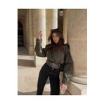 Rhythm London Textile Kemerli Oversize Deri Biker Ceket