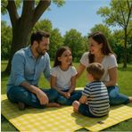Ribac Pinteres Piknik Örtüsü 200X150 Cm Su Geçirmez Çift Katlı Kamp Ve Plaj Örtüsü