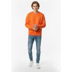 Ribana Classic Unısex Uzun Kollu Bisiklet Yaka Regular Içi Yumuşak Sweatshirt - Turuncu