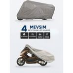 RibasPro Kymco Downtown 350I Uyumlu Motosiklet Brandası 4 Mevsim Su Geçirmez Motor Brandası Abs Uyumlu Motosiklet Brandası 4 Mevsim Su Geçirmez Motor Brandası - Gri