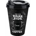 Rica Ederim Unisex Coffee Cup French Press Filtre Kahvesi Bardağı Meşrubat Bardağı Plastik Termos Mug Yıkanabilir Çok Amaçlı 400ml Dekoratif Bardak (Dark Side)