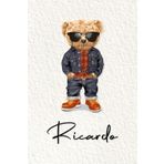 Ricardo: Cahier personnalisé avec prénom Ricardo | Cadeau d'anniversaire pour enfant, garçon, homme, copain ... | Nounours | 110 pages lignée, Petit Format 6x9 pouces (15,24 x 22,86 cm)
