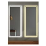 RİCAS DESİGN 120x60 Cm Gün Işığı Salon Duvar , Boy Duvar Aynası Ledli Kumlamalı Boy Aynası Dokunmatik Özellikli