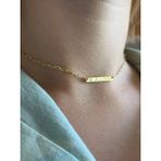 Ricco Jewellery 14 K Gold Kaplama 925 Ayar Gümüş Choker El Yapımı Isim Kolye