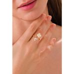 Ricco Jewellery 14 K Gold Kaplama 925 Ayar Gümüş Kelebek Döner Yüzük - Işıklı Kutu