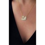 Ricco Jewellery 14 K Gold Kaplama 925 Ayar Gümüş Kuğu Kolye • Işıklı Kutu Gönderim