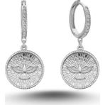 Ricco Jewellery 14 K White Gold Kaplama 925 Ayar Gümüş Anka Kuşu Küpe