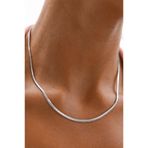 Ricco Jewellery 925 Ayar Gümüş İtalyan Balık Sırtı Kolye