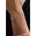 Ricco Jewellery 925 Ayar Gümüş Old Money İtalyan Orta Halat Bileklik