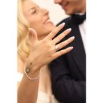 Ricco Jewellery Beyaz Altın Pırlanta Montür Lotus Yüzük • Kırmızı Işıklı Kutu İle Gönderim • Ciddi İlişki Yüzüğü