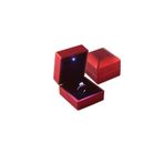 Ricco Jewellery Led Işıklı Kadife Yüzük Kutusu • Kırmızı Özel Işıklı Yüzük Kutusu • Teklif Yüzük Kutusu