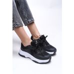 Riccon 0012140 Siyah Beyaz Kadın Sneaker