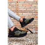 Riccon 00122021 Haki Siyah Erkek Sneaker