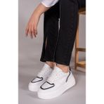 Riccon 0012255 Siyah Beyaz Kadın Sneaker