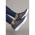 Riccon 0012X20 Füme Beyaz Erkek Sneaker Düz Taban ve Koku Yapmayan Malzeme - Füme - Beyaz