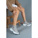 Riccon Buz Unisex Kışlık Bot Su Geçirmez Nefes Alabilen Ortopedik Tabanlı Bağcıklı Fermuarlı