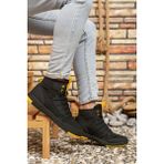 Riccon Erkek Siyah Sarı Sneaker Bot Düz Taban, Suya Dayanıklı Malzeme ile Konforlu Ayakkabı - Siyah - Sarı