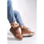 Riccon Pyriseth Kadın İçi Kürklü Sneaker Bot 0012711 Taba Süet