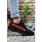 Riccon Siyah Kırmızı Erkek Sneaker