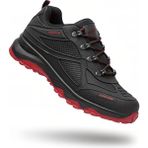 Riccon Siyah Kırmızı Unisex 3D Rubber Trekking Ayakkabı 00128030 - Siyah - Kırmızı