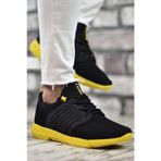 Riccon Siyah Sarı Sportz Erkek Sneaker