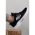 Riccon Torrine Erkek Sneaker Düz Tabanlı Hafif Siyah-Beyaz Konforlu Spor Ayakkabı - 00Siyah-Beyaz