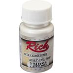 Rich 3120 Metalik İnci Akrilik Kumaş Boyası Hızlı Kuruma Özelliği ile 50 cc - Metalik Beyaz