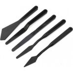 Rich 5'li Siyah Plastik Spatula Seti 11247 Kullanım Kolaylığı ile Sanatsal Projeler İçin