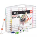 Rich Art X Acrylic Duo Marker Çift Uçlu Su Bazlı Boyama Kalemi 48 Renk Set