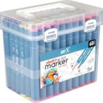 Rich Art-X Sketch Marker Duo Marker Çift Uçlu Su Bazlı Boyama Kalemi 60 Renk Set 18050