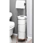 Rich Content Kaliteli KROM Ayaklı Tuvalet Kağıtlığı Kağıtlık Paslanmaz Yedekli Tuvalet Wc Banyo Tuvalet