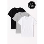Rich Erkek 3'lü Paket Kısa Kollu V Yaka T-shirt