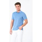 Rich Erkek Basic Tişört Polo Yaka T-shirt - Mavi