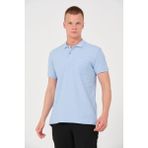 Rich Erkek Düz Renk Cepli Polo Yaka Tişört T-shirt - Mavi