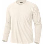 Rich Erkek Ekru Basic Uzun Kollu Tişört Sporcu Body T-Shirt - 2XL