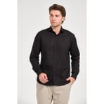 Rich Erkek Siyah Comfort Fit Uzun Kollu Gömlek - XL