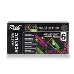 Rich Mastermix Akrilik Boya Neon Renkler 6x60cc