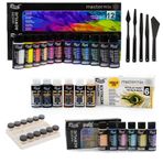 Rich Mastermix Medium 24 Renk Canlı- Pastel- Metalik Renkler Akrilik Boya Seti