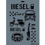 Rich New Seri N-314 35x25 cm Stencil