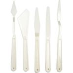Rich Plastik Spatula Seti Her Türlü Yüzeyde Kullanılabilir Beyaz Renkli Sanatsal Malzeme