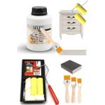 Rich Selfy Decor Antik Beyaz Kendinden Vernikli Boya 1250 cc Tavalı Rulo Set Akrilik Set