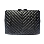 RİCH SMİTH ® GERÇEK DERİ 13" LAPTOP VE A4 EVRAK EL ÇANTASI CLUTCH / 6218 SİYAH (V TİP KUZU)