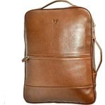 RİCH SMİTH ® GERÇEK DERİ 15" LAPTOP SIRT ÇANTASI / 3018 TABA (PARLAK ARSEL)