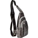 RİCH SMİTH ® GERÇEK DERİ OMUZ GÖĞÜS ÇANTASI FREEBAG / 4819 FÜME (DUMANLI)
